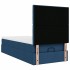 Cama otomana con colchón tela azul 100x200