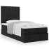 Estructura de cama otomana con colchón tela negra