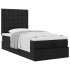 Estructura de cama otomana con colchón tela negra