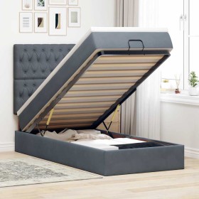 Estructura cama otomana colchones gris oscuro