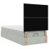 Estructura cama otomana colchones gris claro