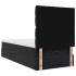 Estructura cama otomana colchones terciopelo negro 90x200