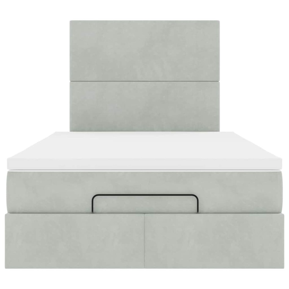 Estructura cama otomana colchones gris claro