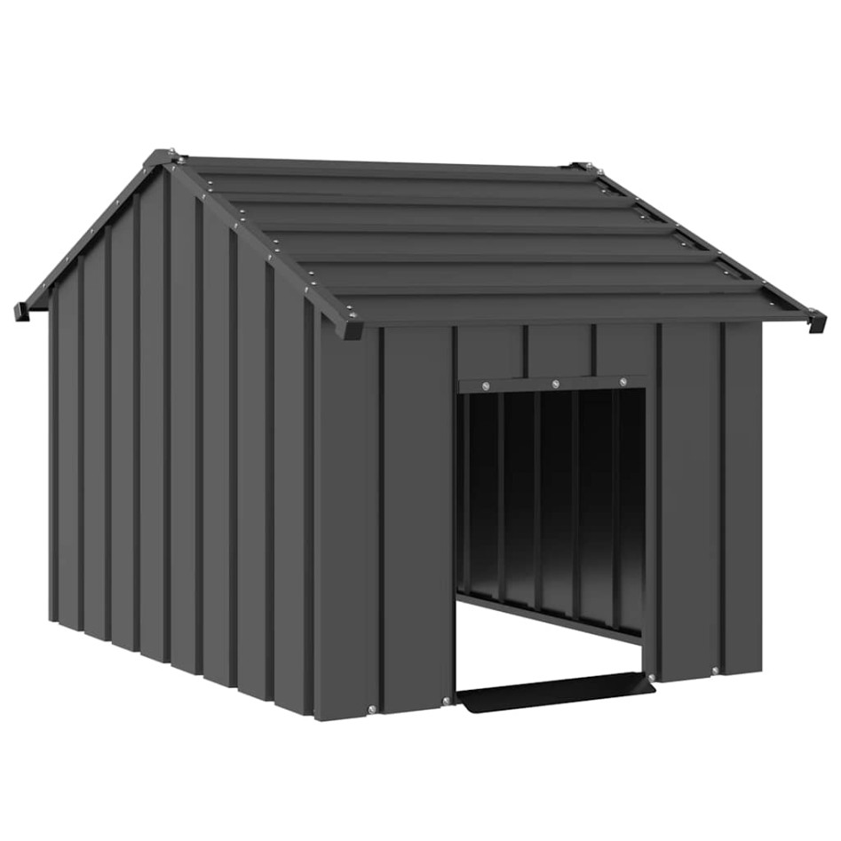 Caseta para perros con techo acero galvanizado 83x130x85