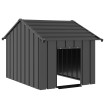 Caseta para perros con techo acero galvanizado 83x130x85 cm