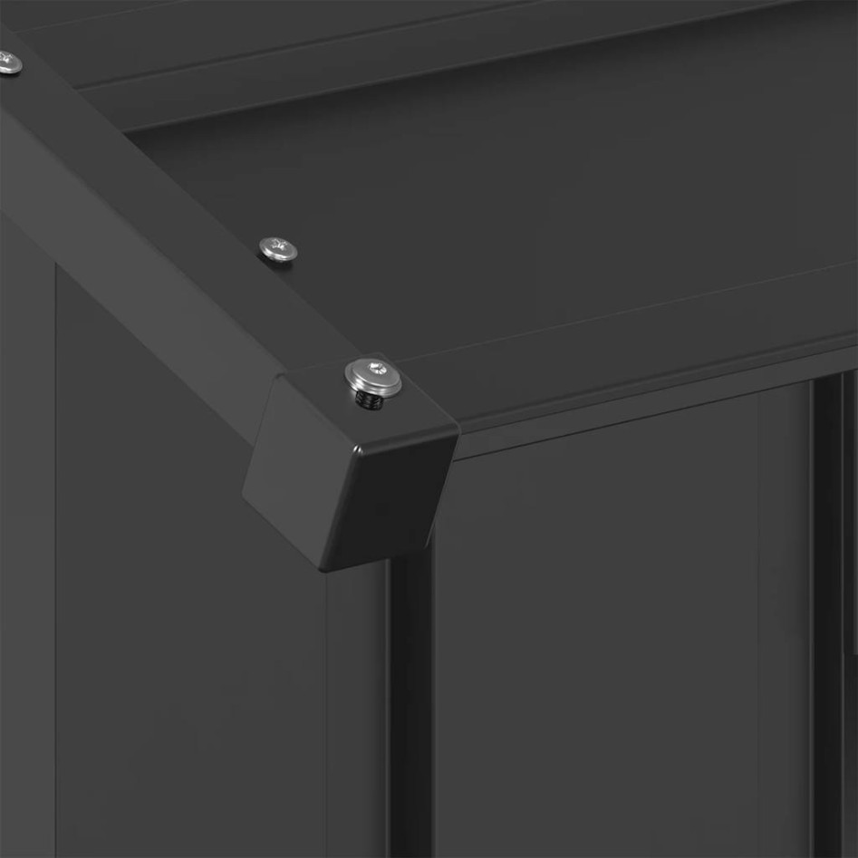 Caseta para perros con techo acero galvanizado 83x130x85