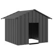 Caseta para perros con techo acero galvanizado 131x101x102 cm