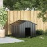 Caseta para perros con techo acero galvanizado 131x101x102