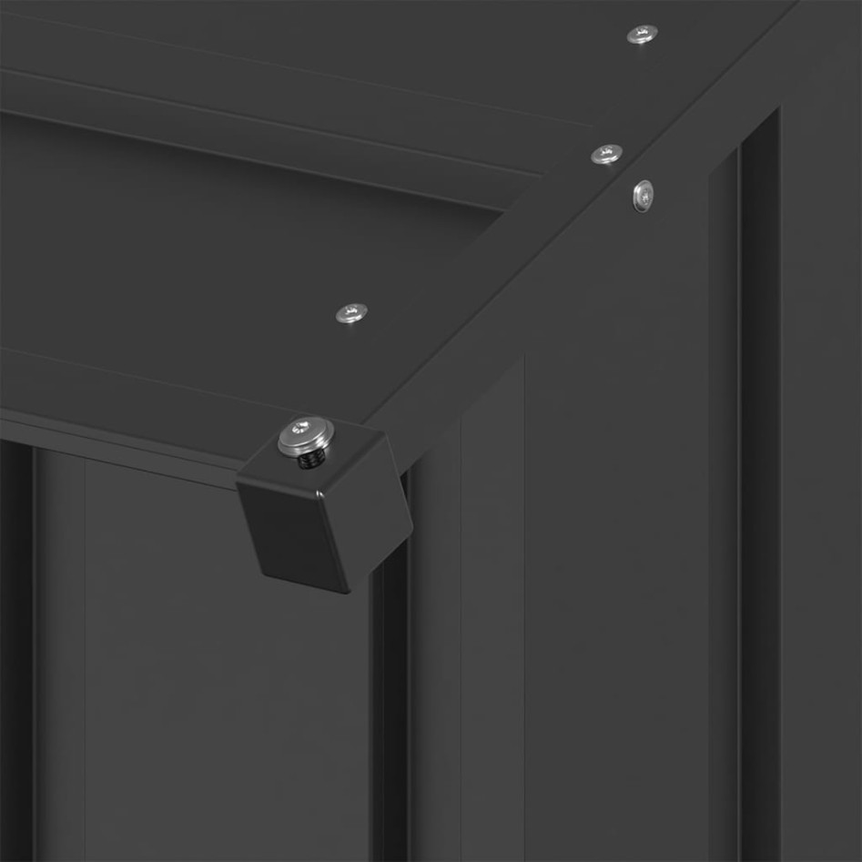 Caseta para perros con techo acero galvanizado 131x101x102