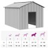 Caseta para perros con techo acero galvanizado 113x153x101