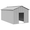 Caseta para perros con techo acero galvanizado 114x202x101 cm