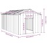 Caseta para perros con techo acero galvanizado 114x202x101