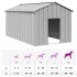 Caseta para perros con techo acero galvanizado 114x202x101