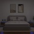 Mesitas de noche de pared luces LED 2 unidades madera