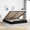 Estructura de cama otomana sin colchón tela negra 200x200 cm