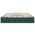 Estructura de cama otomana sin colchón verde oscuro 140x200