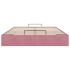 Estructura cama otomana sin colchón terciopelo rosa 140x190
