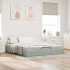 Estructura de cama otomana sin colchón gris claro
