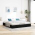 Estructura cama otomana sin colchón terciopelo negra 200x200