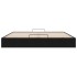 Estructura cama otomana sin colchón terciopelo negra 200x200