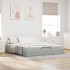 Estructura de cama otomana sin colchón gris claro 200x200