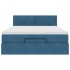 Estructura de cama otomana con colchón azul oscuro 140x200