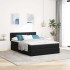 Estructura de cama otomana con colchón terciopelo
