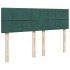 Estructura de cama otomana con colchón verde oscuro 140x200