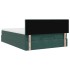 Estructura de cama otomana con colchón verde oscuro 140x200