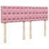 Estructura cama otomana con colchón terciopelo rosa 140x190