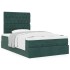 Estructura cama otomana colchones terciopelo verde