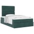 Estructura cama otomana colchones terciopelo verde