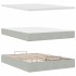 Estructura cama otomana colchones gris claro