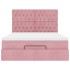 Estructura cama otomana con colchones terciopelo rosa