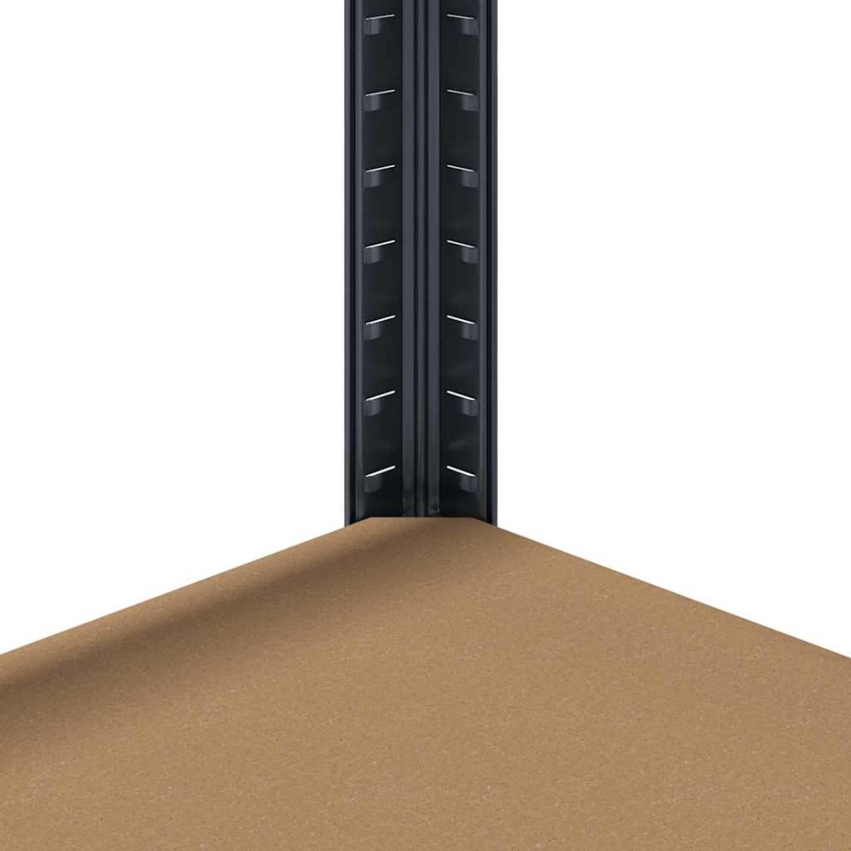 Estante almacenaje 4 niveles 4 uds acero y madera