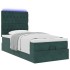 Estructura de cama otomana colchones terciopelo verde