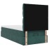 Estructura de cama otomana colchones terciopelo verde