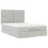Estructura cama otomana colchones gris claro