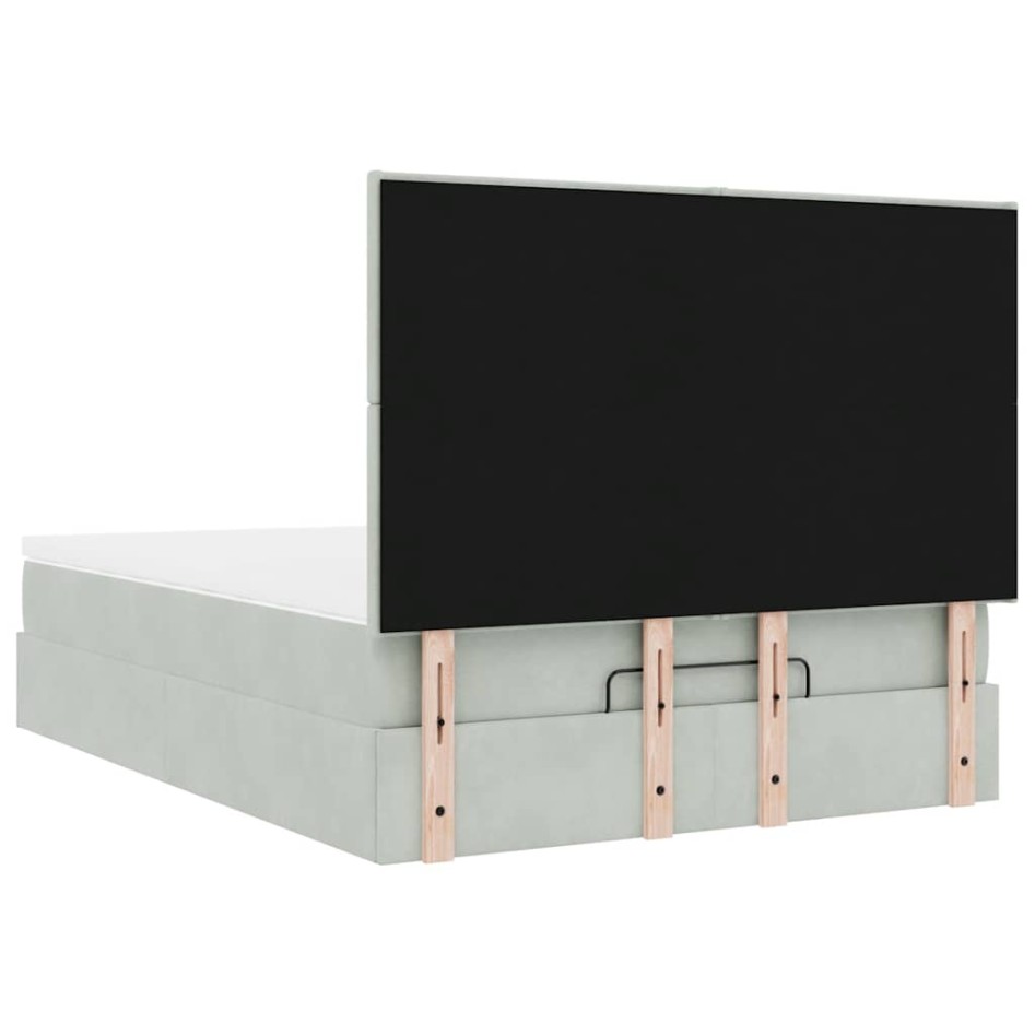 Estructura cama otomana colchones gris claro