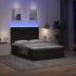 Estructura de cama otomana con colchones terciopelo