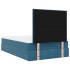 Estructura de cama otomana colchones terciopelo azul