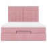 Estructura cama otomana colchones terciopelo rosa