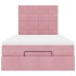 Estructura de cama otomana colchones terciopelo rosa