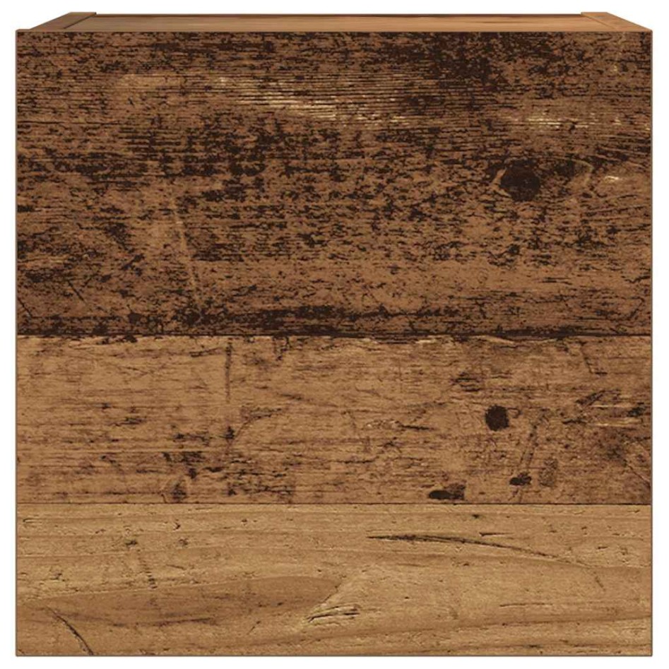 Conjunto de mueble de TV 7 piezas montado la pared madera