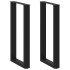 Patas de mesa de centro forma U 2uds acero negro 40x(90-91)