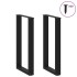 Patas de mesa de centro forma U 2uds acero negro 40x(90-91)