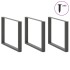 Patas para mesa comedor forma U 2uds antracita 100x(72-73)