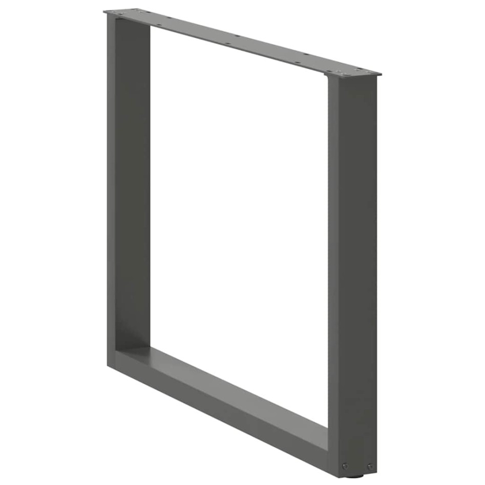 Patas para mesa comedor forma U 2uds antracita 100x(72-73)