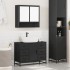 Juego de muebles de baño 2 pzas madera contrachapada