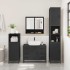 Juego de muebles de baño 2 pzas madera contrachapada